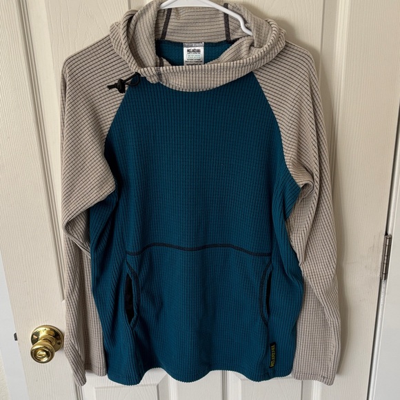 Like New Melanzana Micro Grid Hoodie V2 White/Blue (Size Women’s M) - Picture 2 of 5